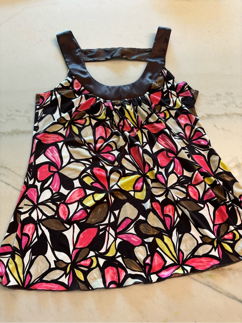 Y2K BCX Floral Babydoll Tank Top Whimsical Indie Retro Size M USA - Picture 2 of 6